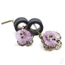 Ebony Magnetic Wooden Tunnels Ft. Detachable Spring Lily Dangles